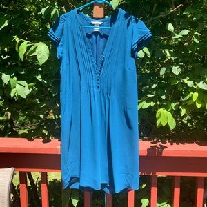 Blue button down dress
